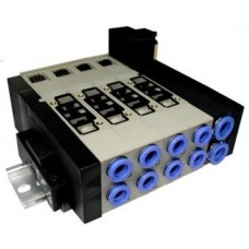 SMC solenoid valve 4 & 5 Port VZ VV5Z5, DIN Rail Mount, Plug-in Manifold, Metric